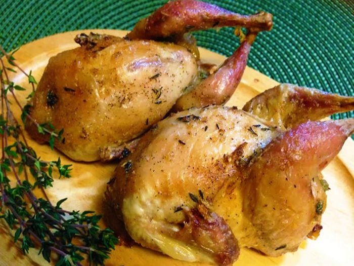 Quails and white wine