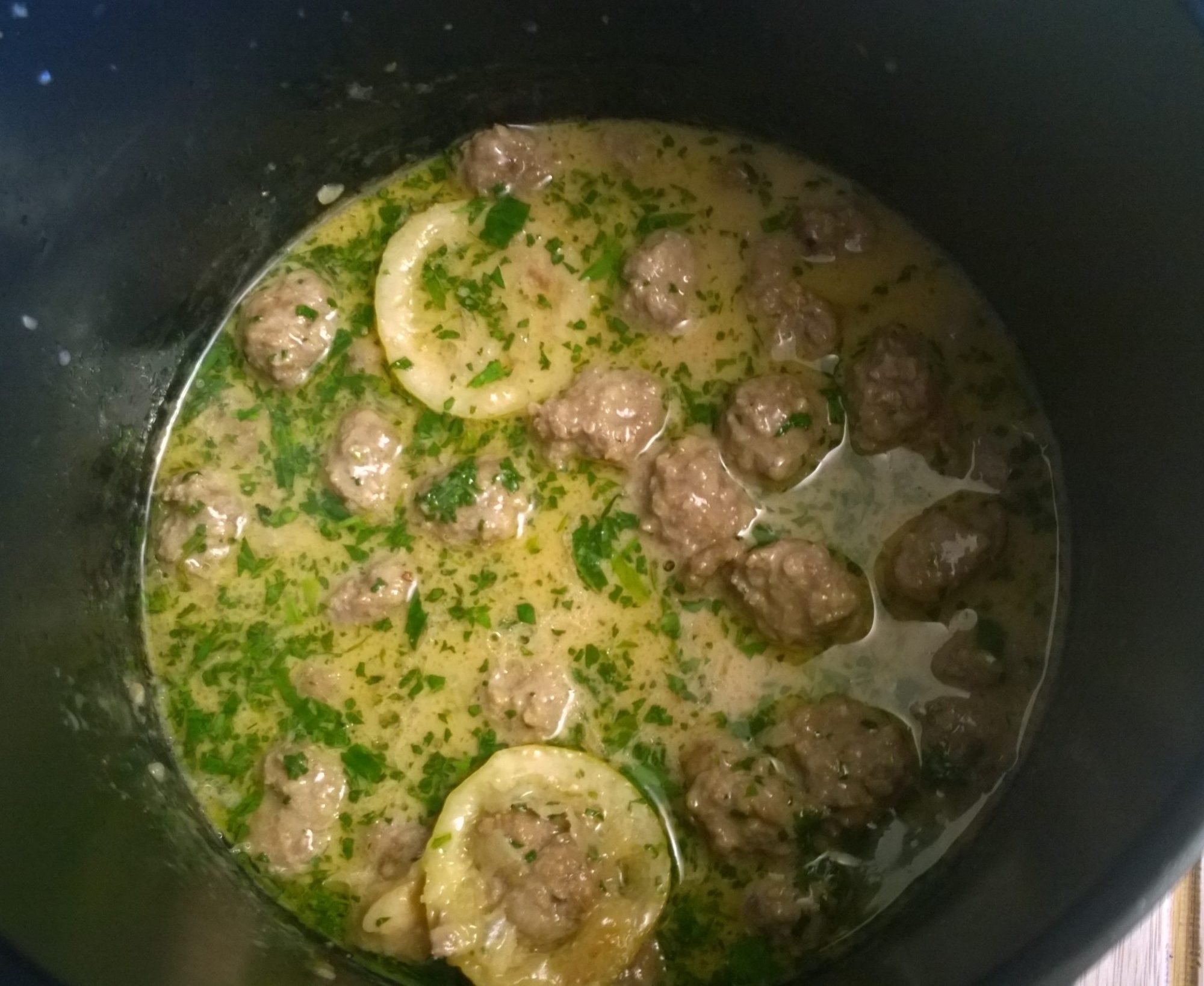 meatball and tarragon sauce