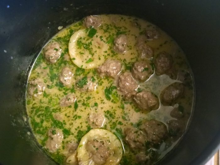 meatball and tarragon sauce