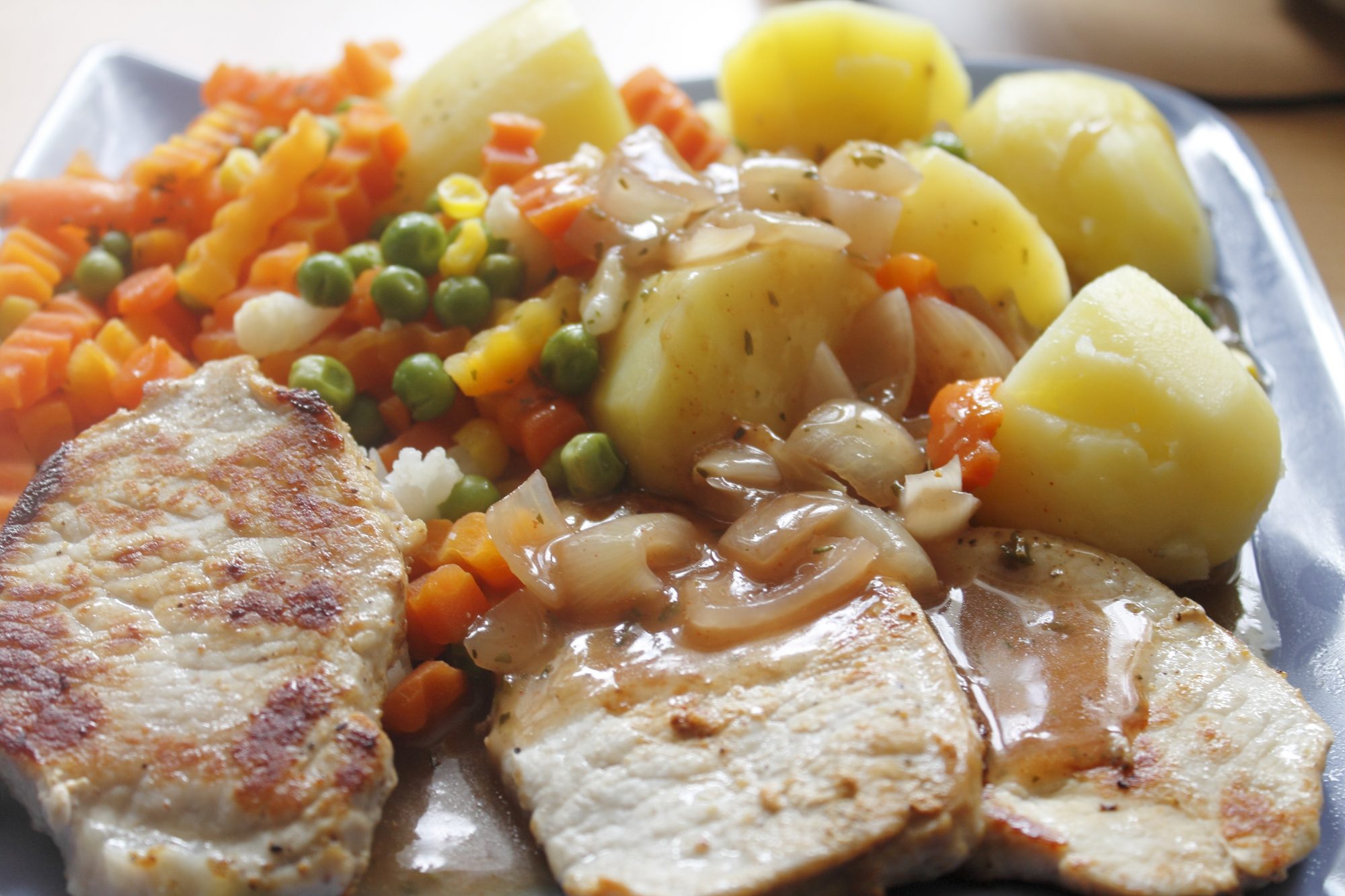 Veal stew carrots and potatoes