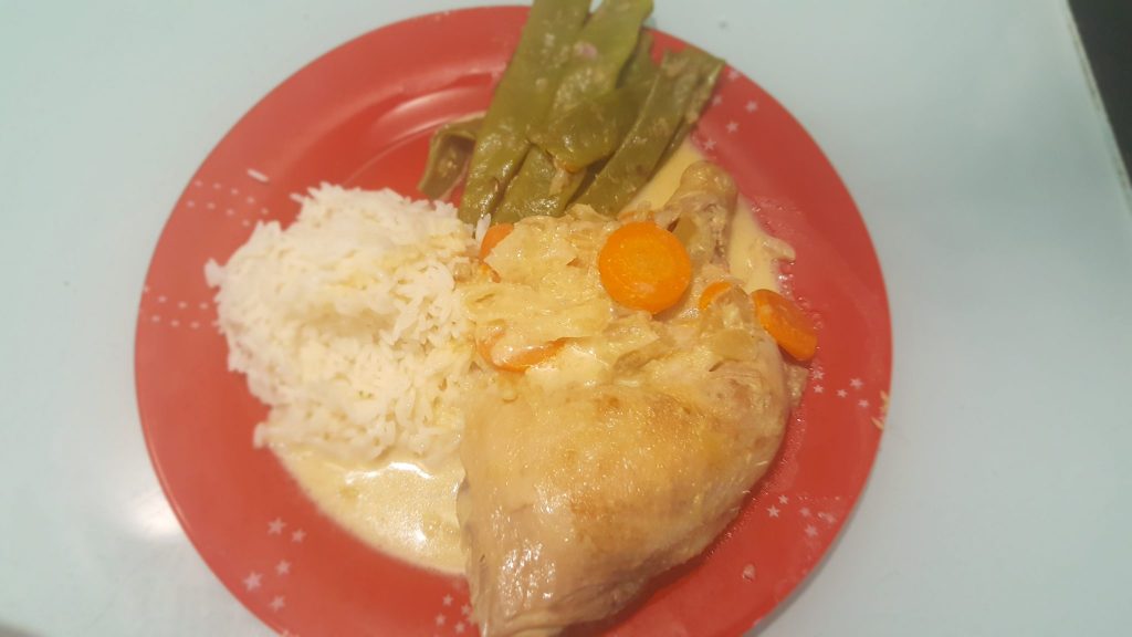 Recipe Chicken thighs, mustard, white wine and vegetables instant pot - pressure cooker - Pressure C