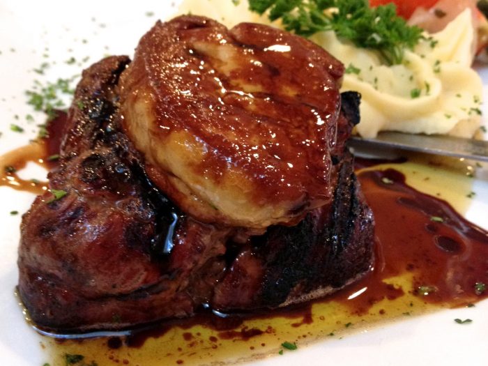 Fillet mignon with its goose liver sauce