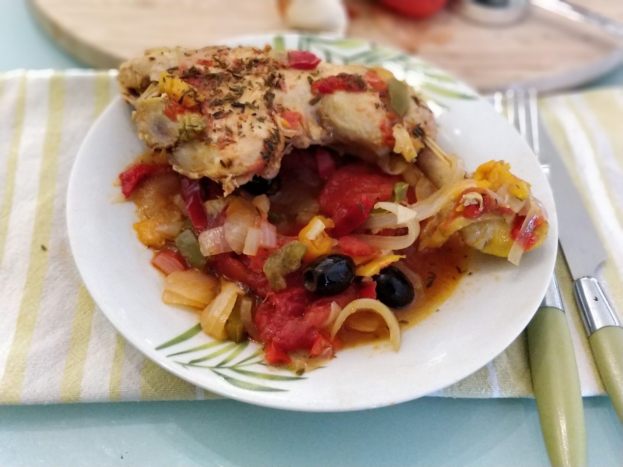 Chicken thighs in a Provençale fashion