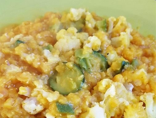 Angelique’s dhal of lentils, coco, and curry