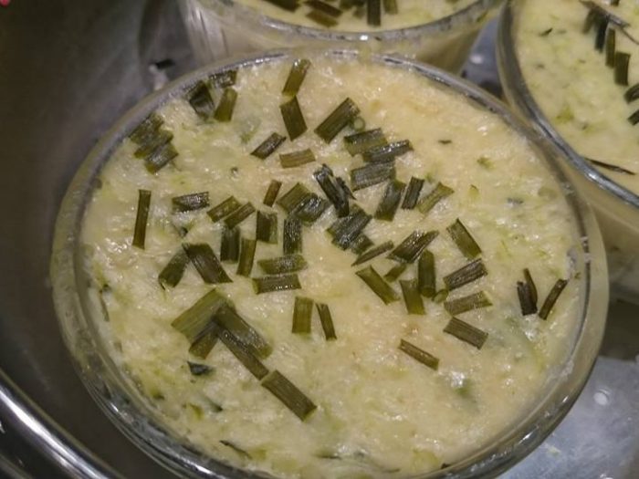 Zucchinis custard with parmesan