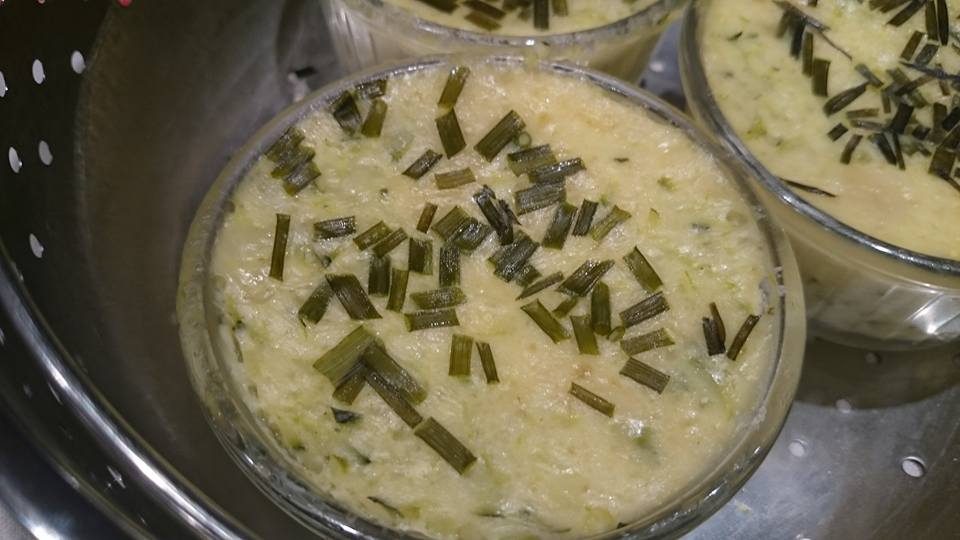 Zucchinis custard with parmesan