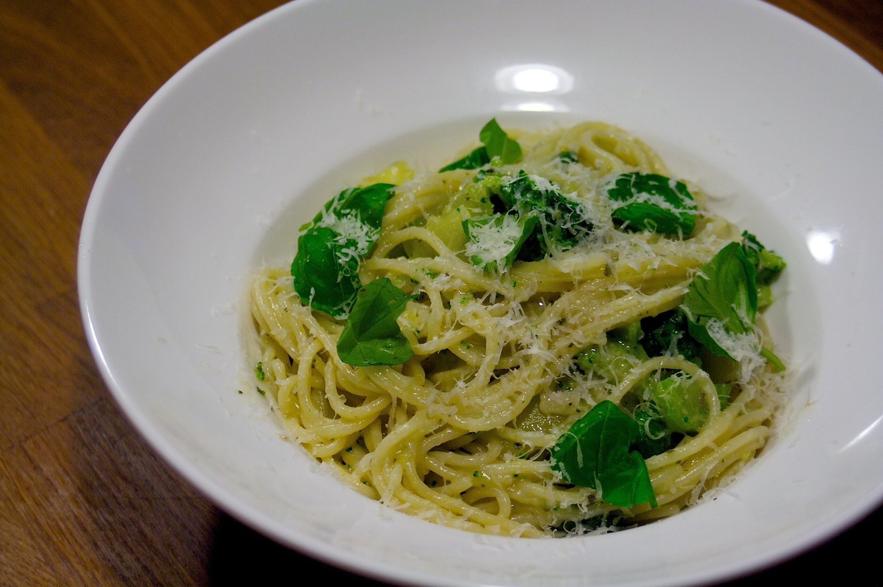 Pasta and basil