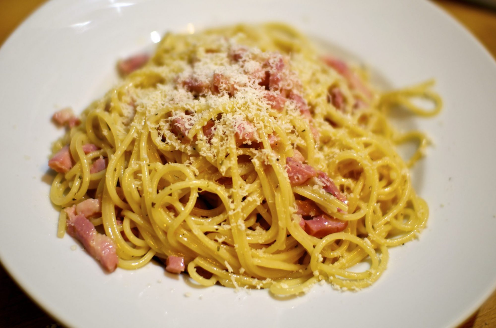 Pasta carbonara express