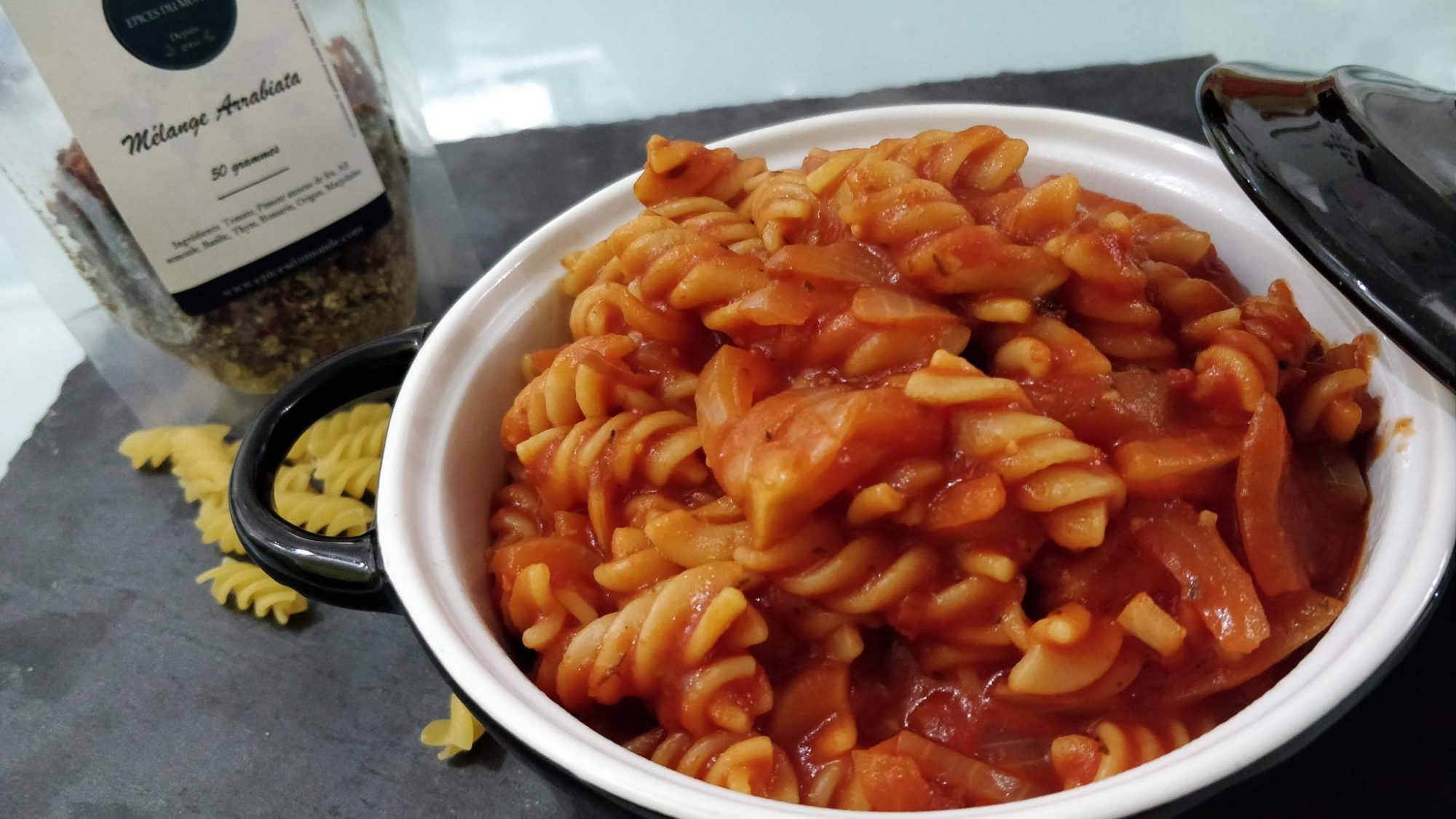 Pasta with simply Arrabiata spices