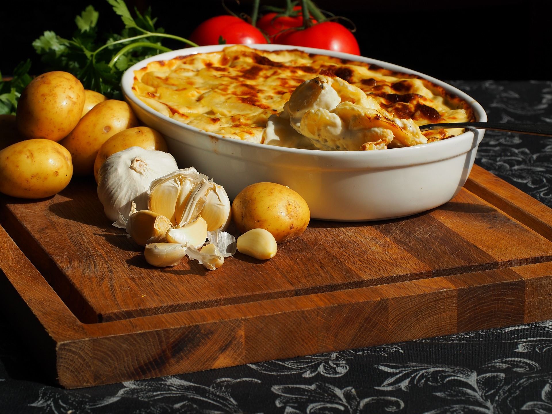 Simple potato gratin