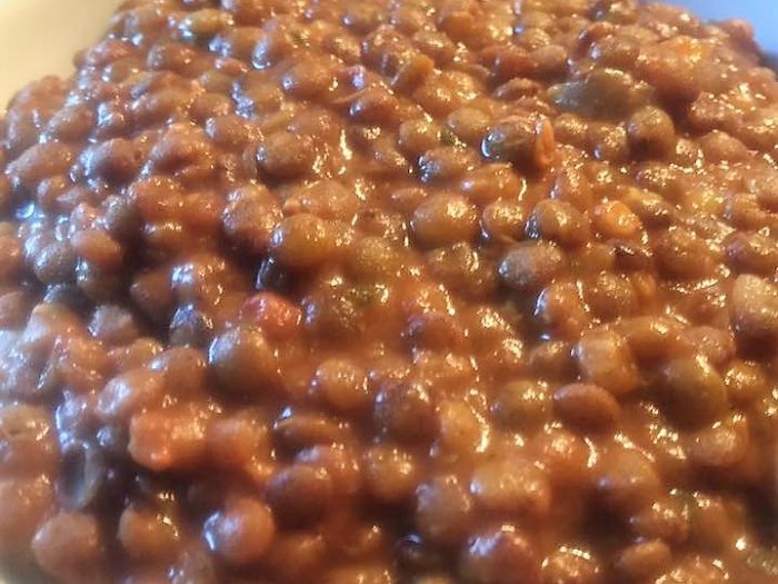 Lentils in a Moroccan style