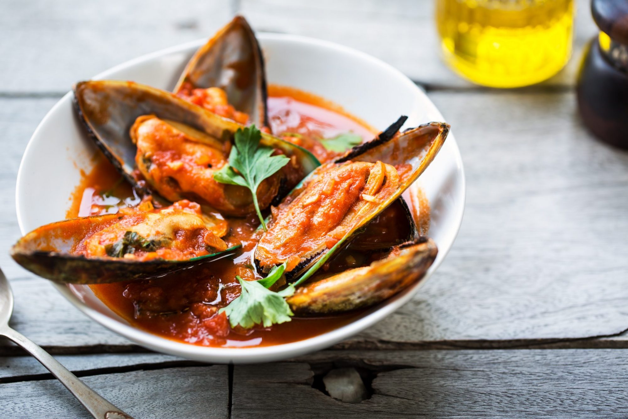 Mussels and tomatoes