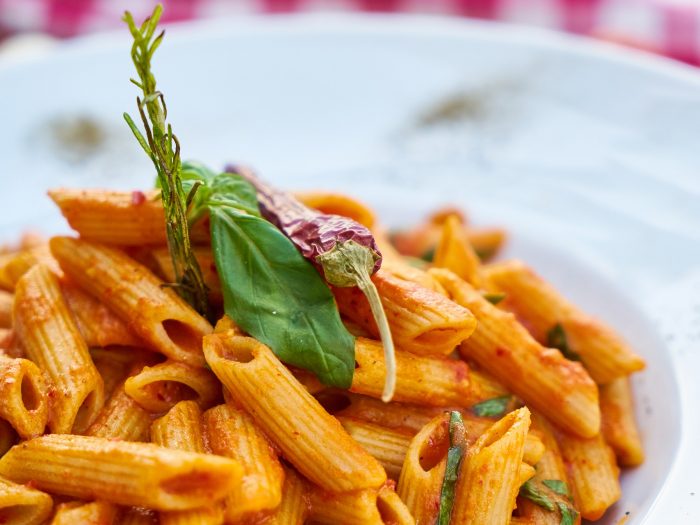 One pot pasta with ham and tomato