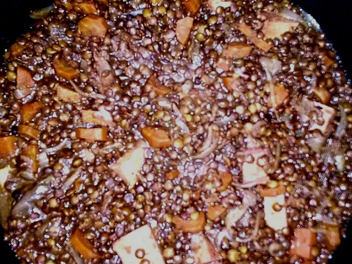 Lentils in Mathilde's salty vegan fashion