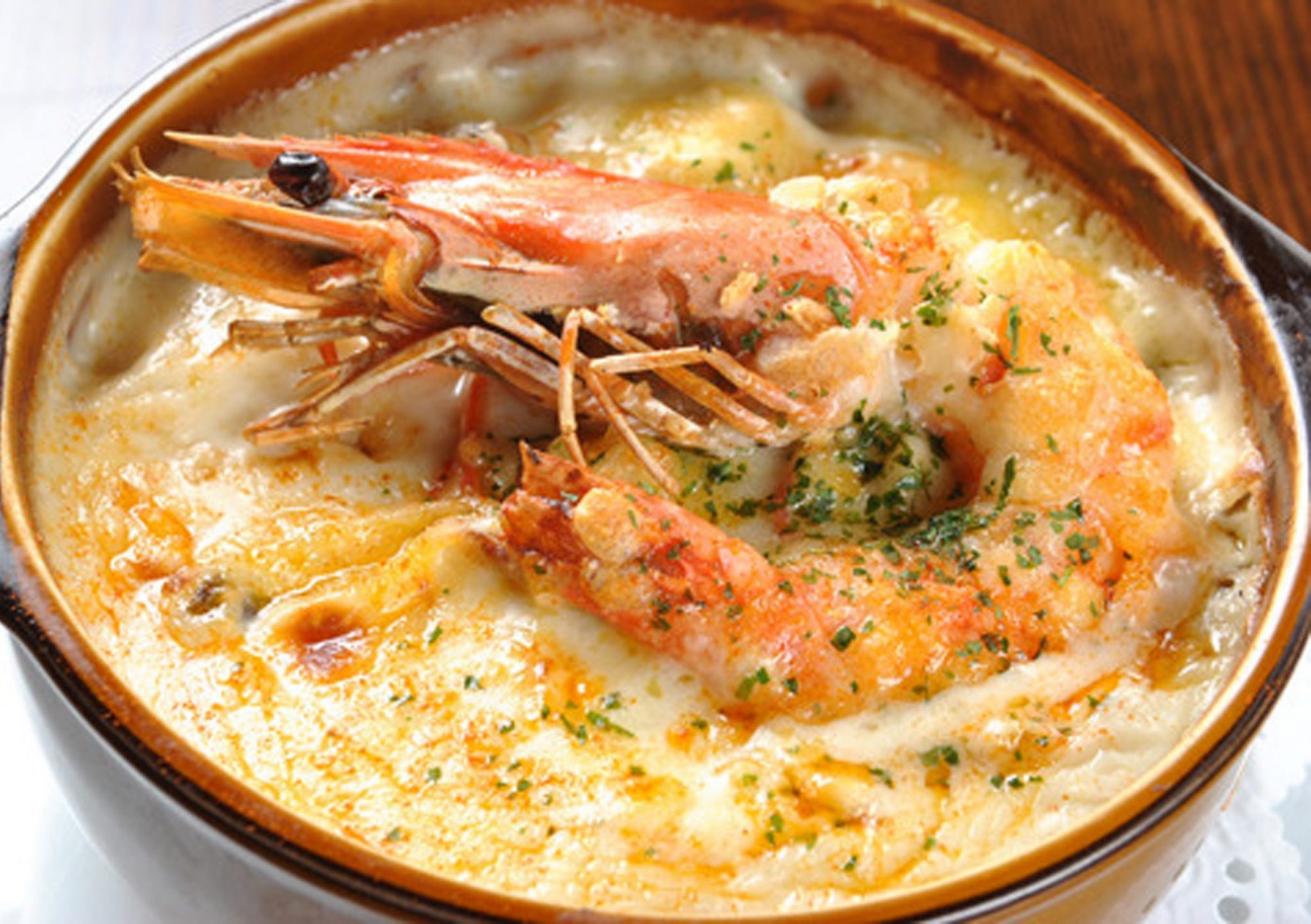 Sea food gratin