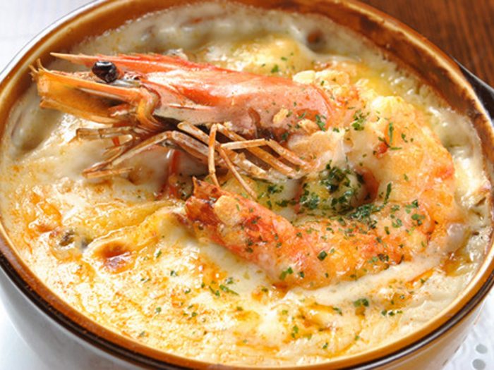 Sea food gratin