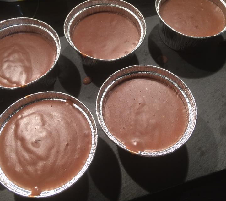 Small jar of chocolate cream