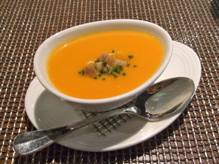 Chestnut pumpkin smooth soup