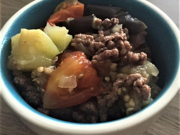 Ground meat in a Mediterranean style from Elodie