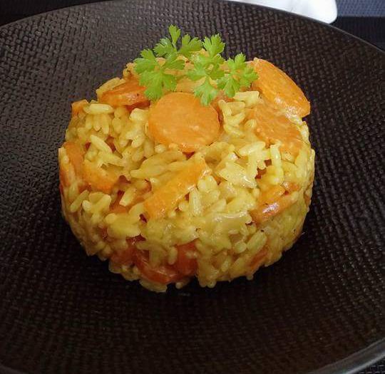 Rice with carrots in a Indian way