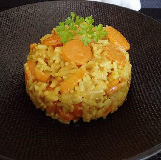 Rice with carrots in a Indian way