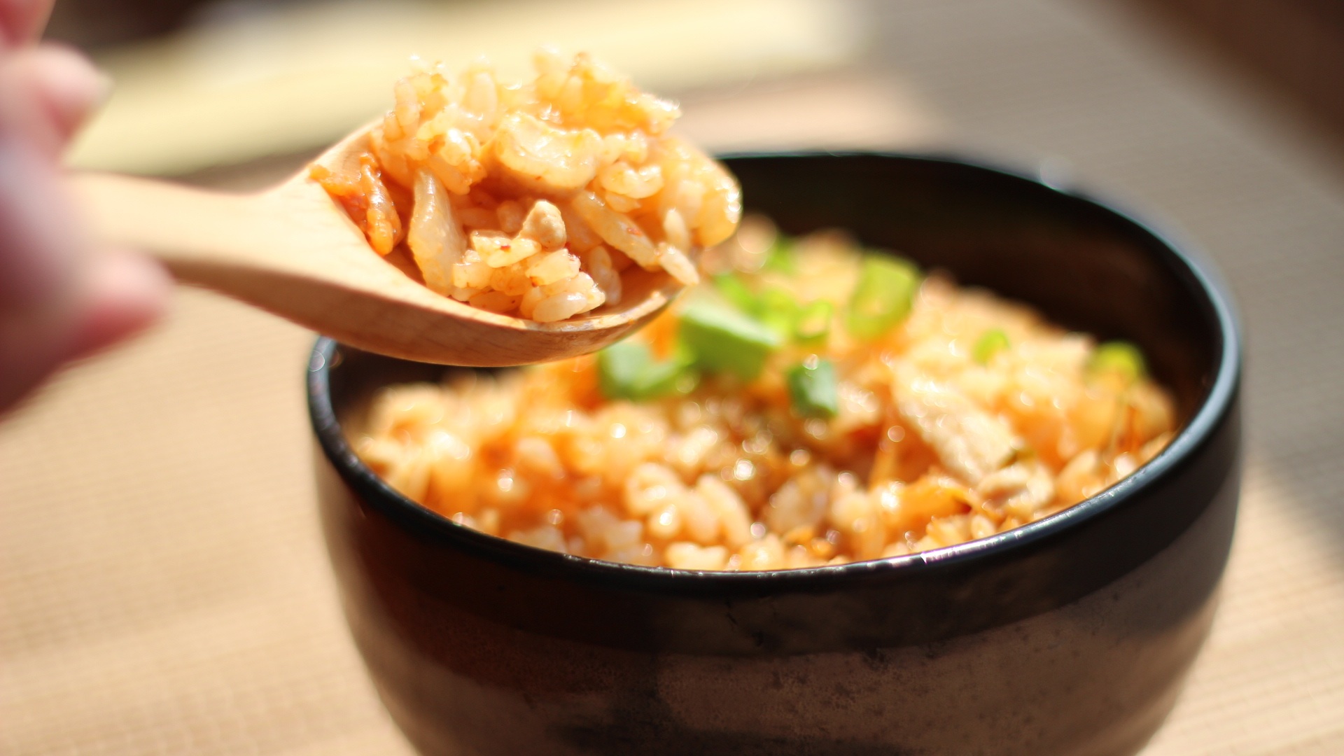 Rice with curry and mustard