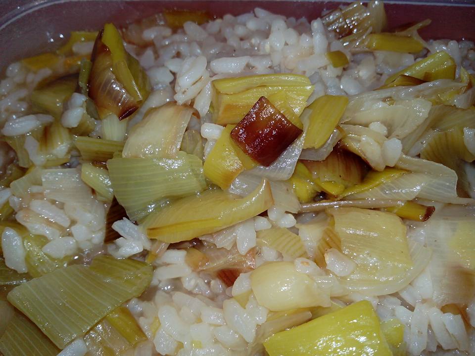 Risotto with leeks