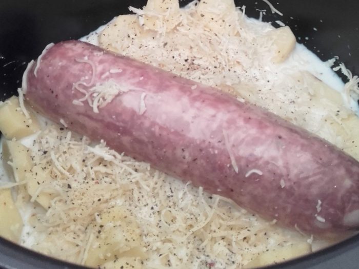 Pork sausage in a Geneva style