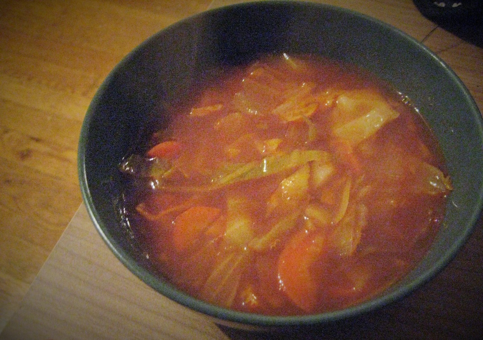 Cabbage soup and sausages