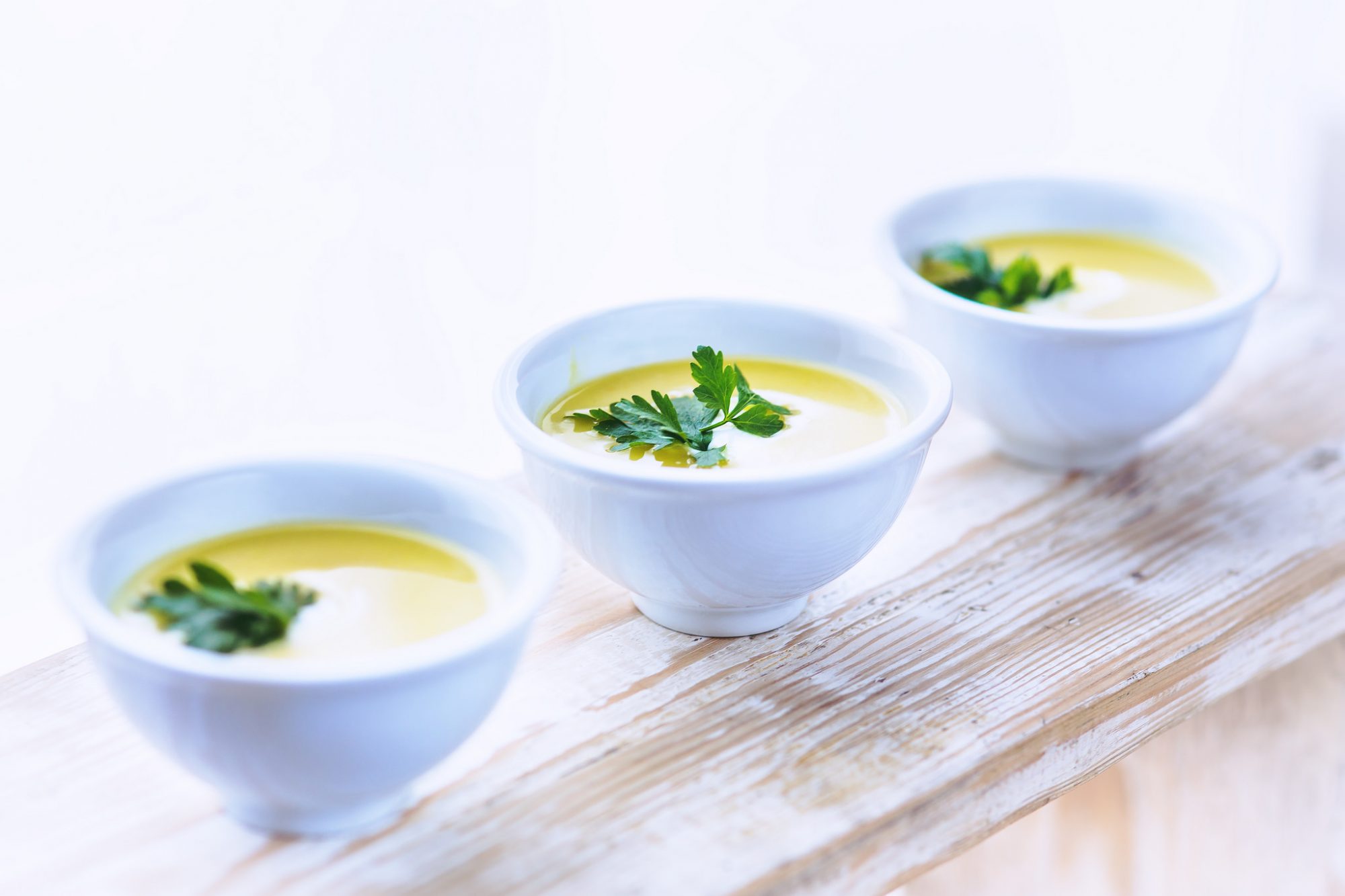 Leeks and rutabaga soup