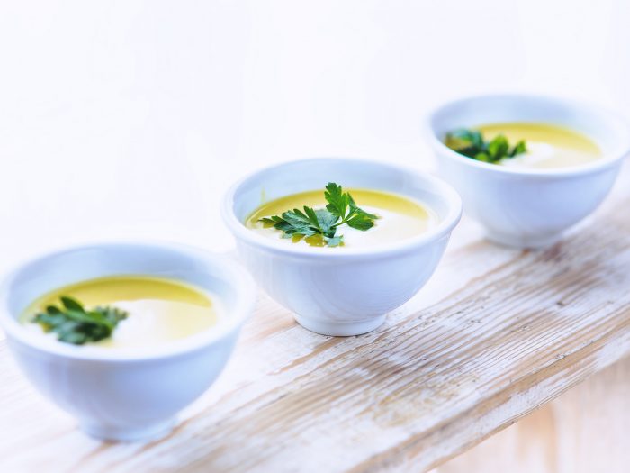 Leeks and rutabaga soup