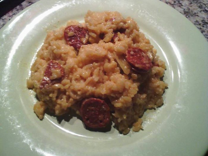 Risotto with chorizo