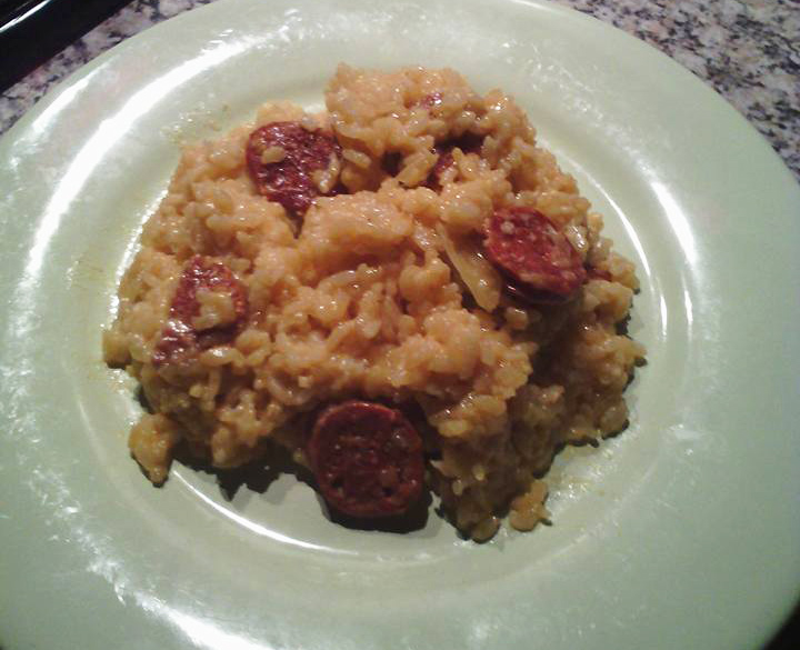 Risotto with chorizo