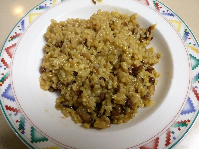 Whole rice with lentils and sprout seeds from Bruno